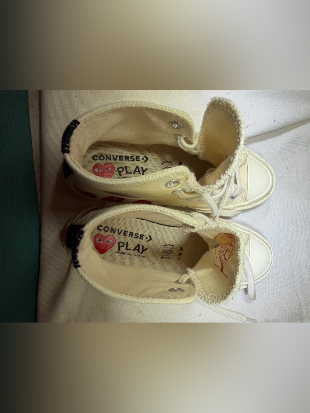Converse Chuck High Comme Des Garcons Play Multi Heart White High Top Women's 6 - Picture 6 of 7